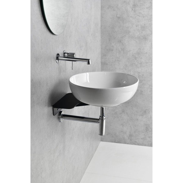 Melns tērauda piekarams statīvs zem izlietnes 30x7 cm Tetris – Sapho-image-2