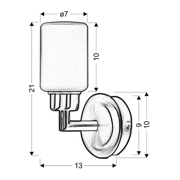 Tumši pelēka sienas lampa Mirror – Candellux Lighting-image-2