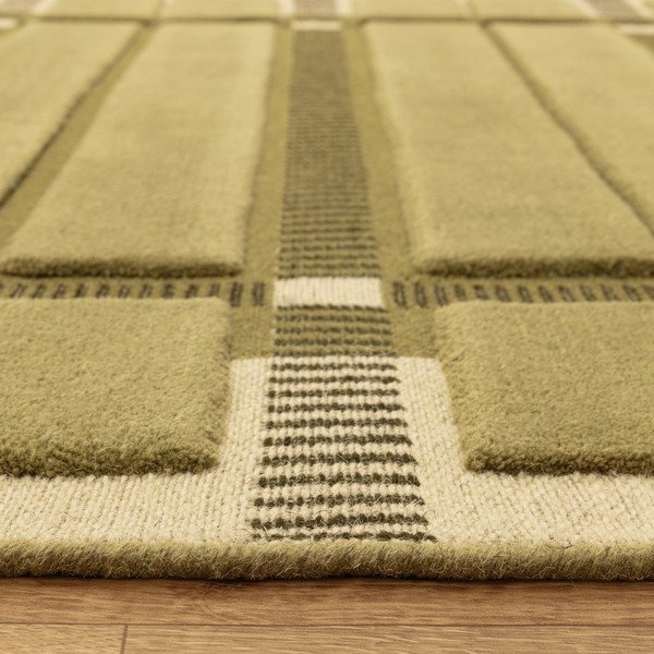 Zaļš/bēšs ar rokām darināts vilnas paklājs 160x230 cm – Asiatic Carpets-image-4