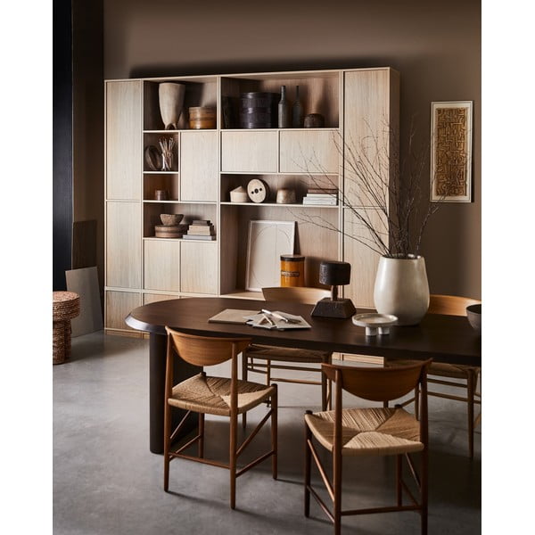 Dabīga toņa modulārais grāmatu plaukts ar ozolkoka imitāciju 227x243 cm Modulair – vtwonen-image-4