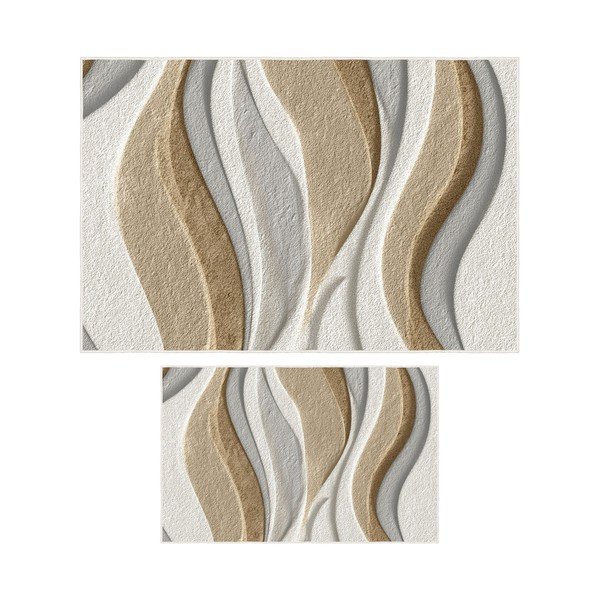 Bēši vannas istabas paklājiņi (2 gab.) 60x100 cm – Foutastic