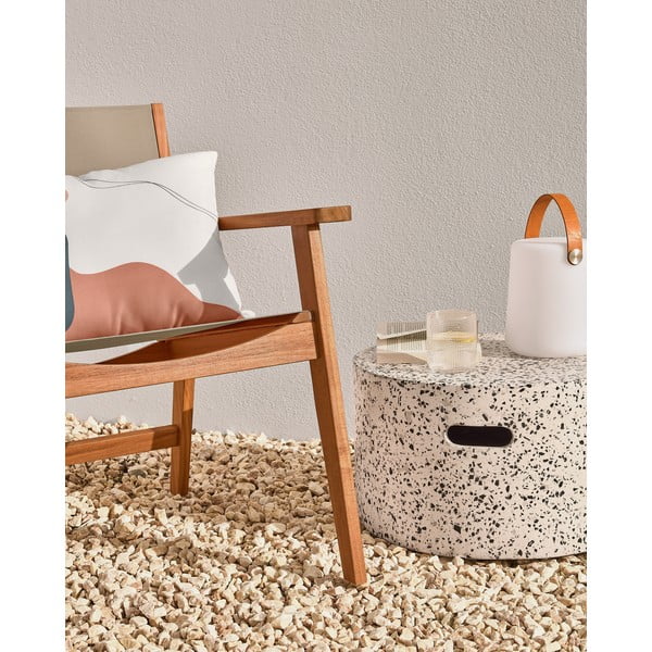 Balts betona žurnālgaldiņš Kave Home Jenell, ⌀ 52 cm-image-1