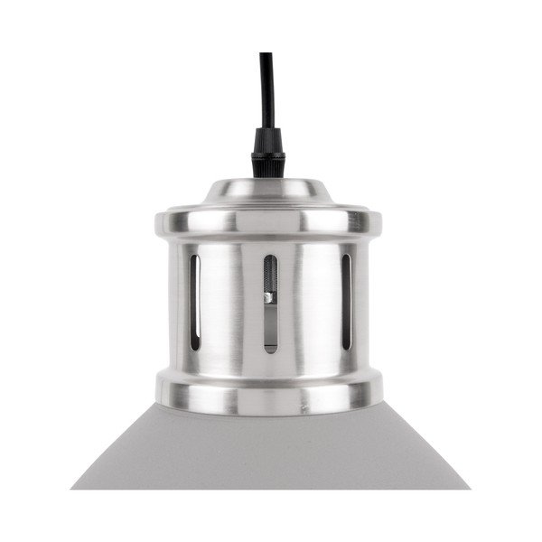 Pelēka piekaramā lampa ar sudraba detaļām Leitmotiv Refine, ⌀ 40,5 cm-image-2