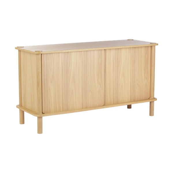 Dabīga toņa ozola masīvkoka kumode ar bīdāmām durvīm 135x73,5x48 cm Italic – UMAGE-image-1