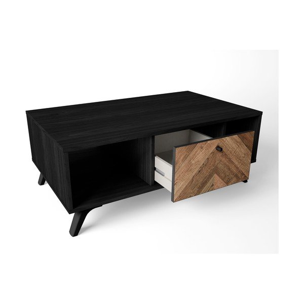 Melns žurnālgaldiņš 60x100 cm Chevrons – Marckeric-image-3