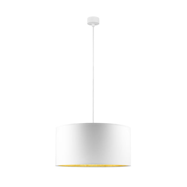 Balta griestu lampa ar zelta krāsas iekšpusi Sotto Luce Mika, ⌀ 50 cm