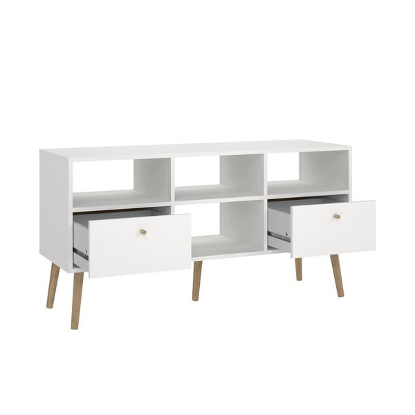 Balts TV galdiņš 117x61 cm Bodo – Tvilum-image-4