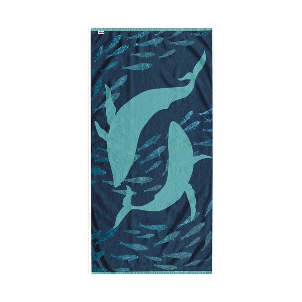 Zils pludmales dvielis 90x180 cm Dolphin – DecoKing-image-2