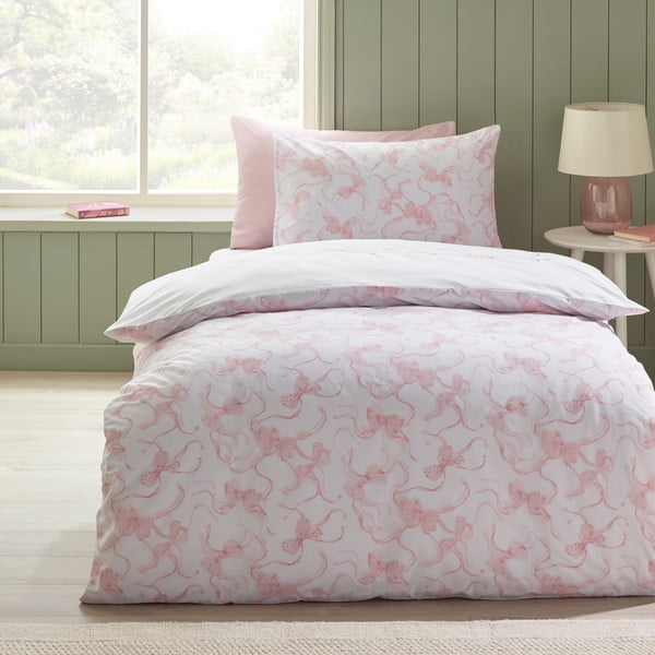 Balta vienguļamā gultas veļa 135x200 cm Bow Embroidery – Catherine Lansfield-image-2