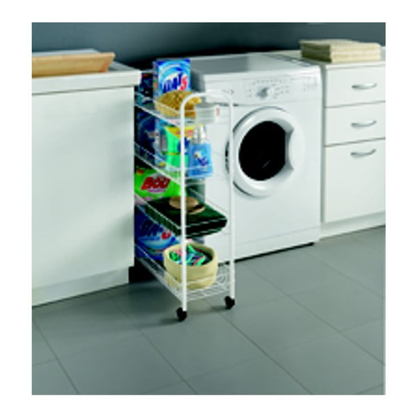 Balts metāla pārvietojams plaukts 23x84 cm – Metaltex-image-3