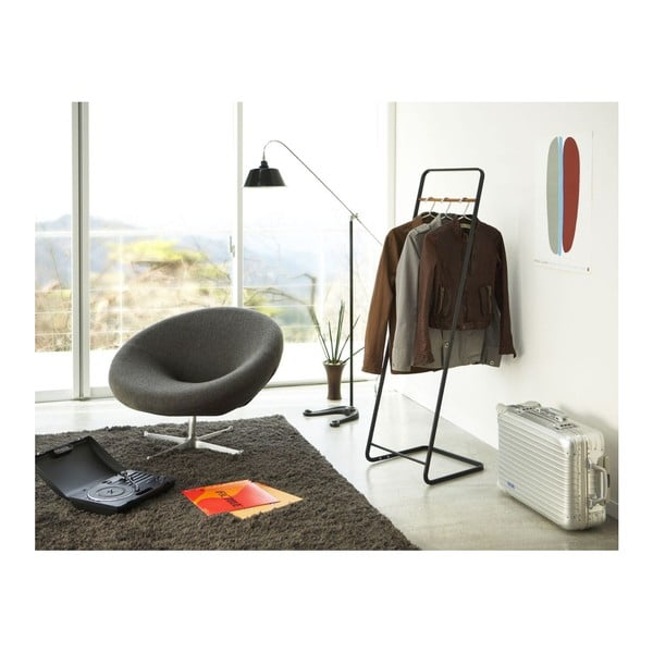 Melns metāla drēbju pakaramais statīvs Tower – YAMAZAKI-image-4