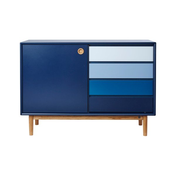 Tumši zila kumode Tom Tailor Color Box, 114 x 80 cm