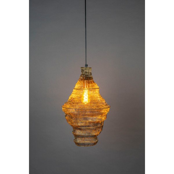 Piekaramā lampa zelta krāsā ar metāla abažūru 36x36 cm Luca – Dutchbone-image-1
