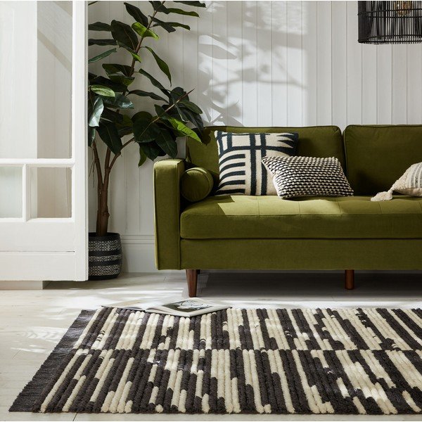 Melnbalts paklājs 120x170 cm Lina – Flair Rugs-image-1