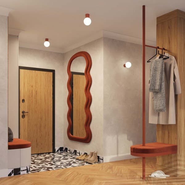 Oranža sienas lampa ø 12 cm Orbital – Sollux-image-3