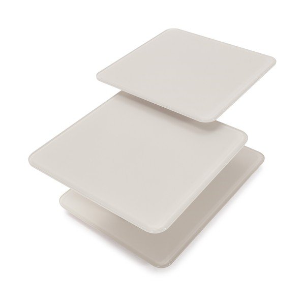 Krēmkrāsas stikla žurnālgaldiņš 54x115 cm Elvi – Marckeric-image-3