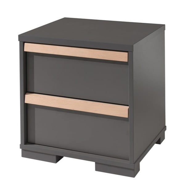 Tumši pelēks bērnu naktsskapītis London – Vipack