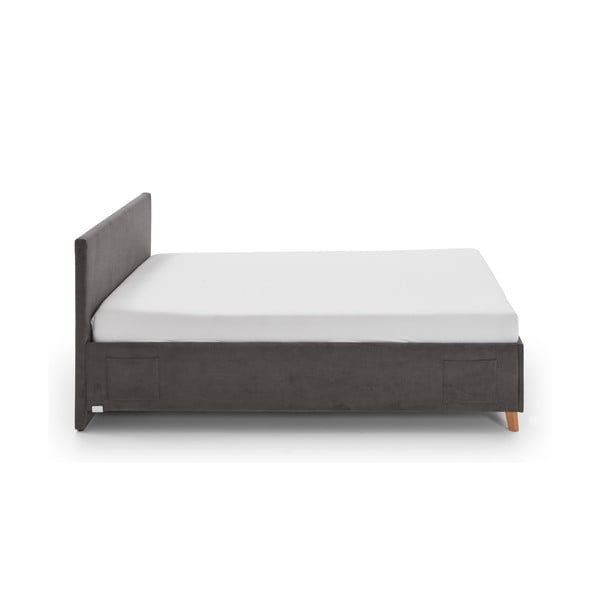 Antracīta pelēka polsterēta bērnu gulta bez režģa 120x200 cm Cool – Meise Möbel-image-3