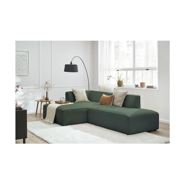 Zaļš modulārais stūra dīvāns (ar kreiso stūri/L veida) Megeve – Bobochic Paris-image-4