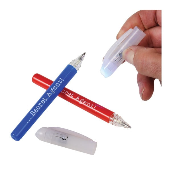 2 spiegu pildspalvu komplekts ar neredzamu tinti un UV gaismu Rex London Secret Agent-image-1