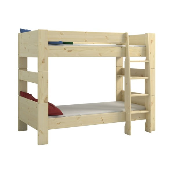 Bērnu divstāvu gulta no priedes koka Steens For Kids, augstums 164 cm