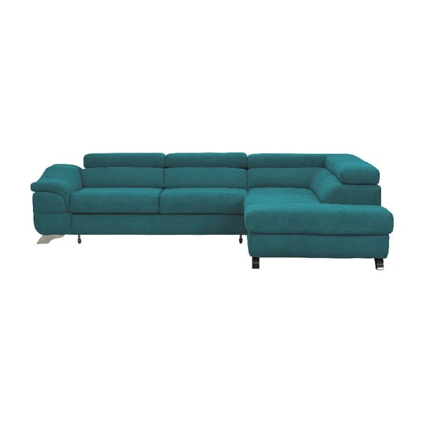 Tirkīza krāsas Windsor & Co Dīvāni Gamma stūra dīvāns, labais stūris