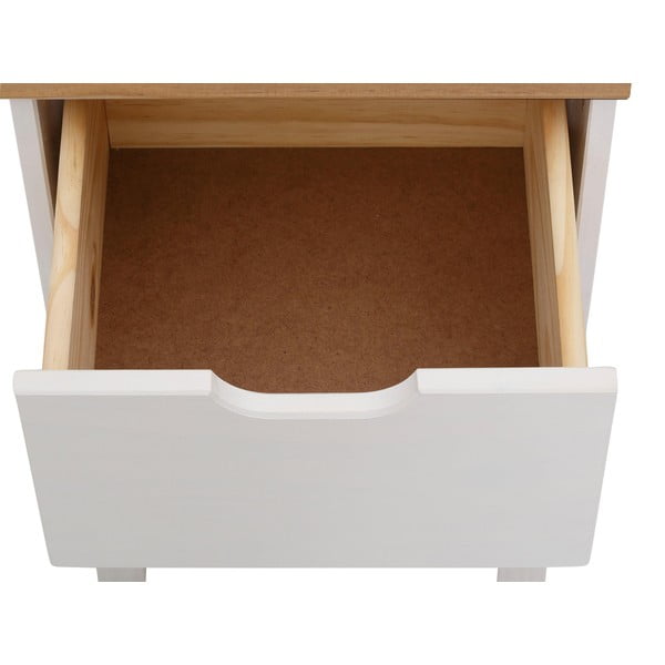 Balti brūns rakstāmgalds no priedes koka Støraa Gava, garums 120 cm-image-4