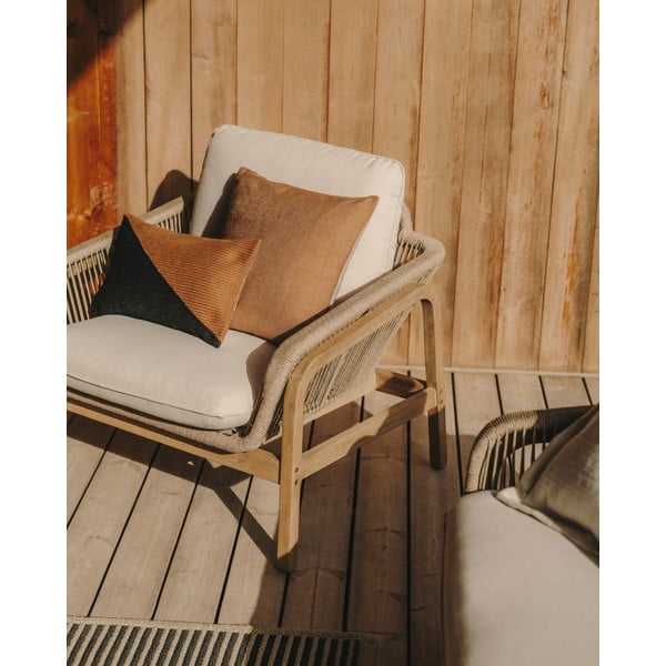 Bēšs/dabīga toņa akācijas masīvkoka dārza atpūtas komplekts 5 personām Vellana – Kave Home-image-2