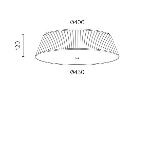 Melna griestu lampa Sotto Luce KAMI, ⌀ 45 cm-image-1