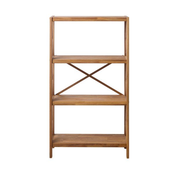 Dabīga toņa ozola masīvkoka plaukts 70x124 cm X-Shelf – Unique Furniture