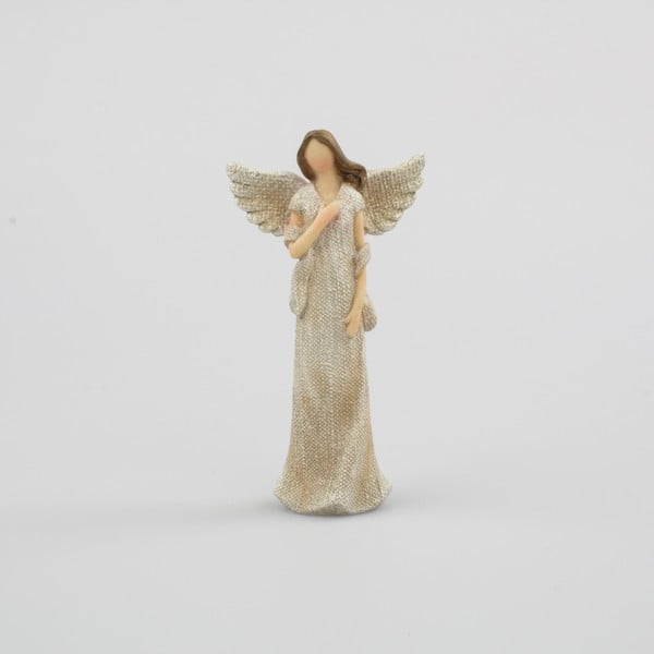 Dekoratīva eņģeļa figūriņa ar palmu uz krūtīm Dakls