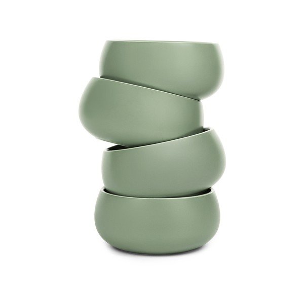 Zaļas akmensmasas bļodiņas (4 gab.) 600 ml Aura Luma – Bonami Selection-image-4