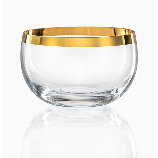 6 stikla bļodu komplekts Crystalex Golden Celebration, ø 12,2 cm