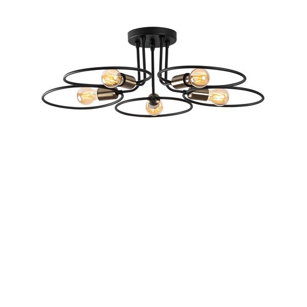Melna griestu lampa Circle – Opviq lights-image-2