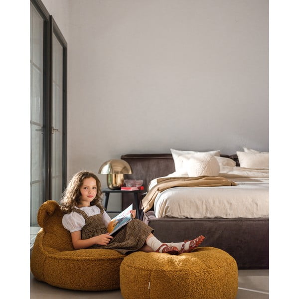 Brūns bērnu sēžammaiss no buklē auduma Bear – Wigiwama-image-1