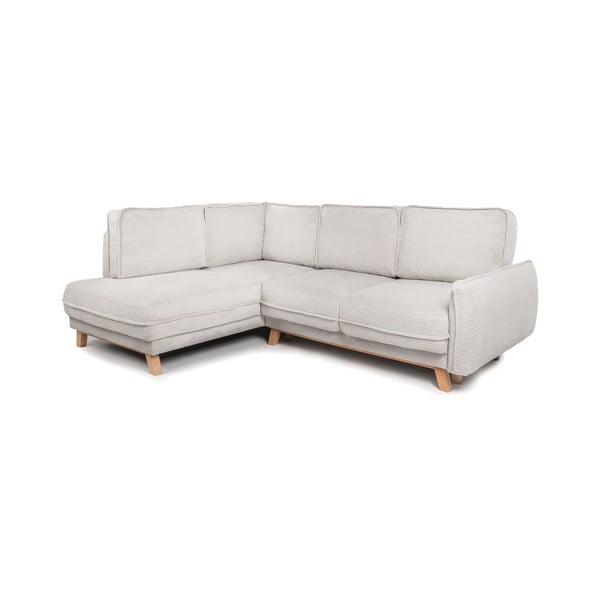 Bēšs velveta salokāms stūra dīvāns (ar kreiso stūri) Tori – Bonami Selection-image-2