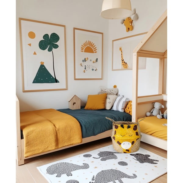 Dzeltens/dabīga toņa bērnu rotaļlietu grozs no jūraszāles ø 30x28 cm Giraffe – Compactor-image-2