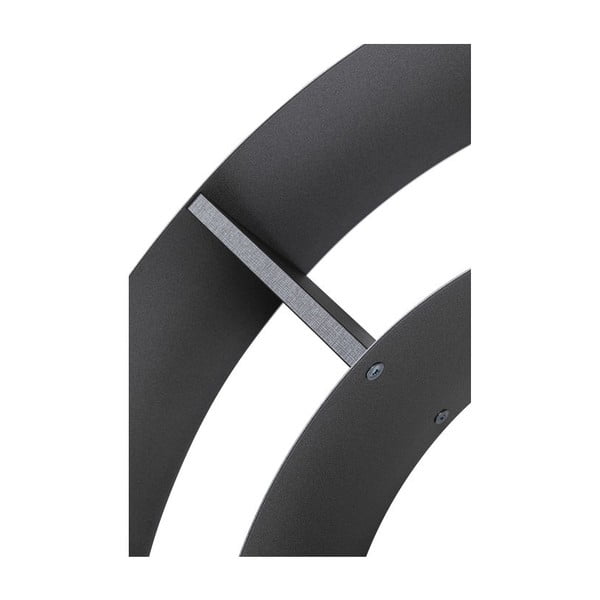 Melns sienas grāmatu plaukts Kare Design Snail-image-3