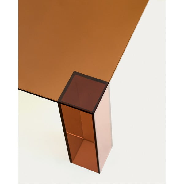 Brūns stikla žurnālgaldiņš 85x85 cm Adularia – Kave Home-image-4