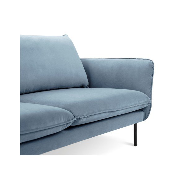 Gaiši zils samta stūra dīvāns Cosmopolitan Design Vienna, kreisais stūris-image-4