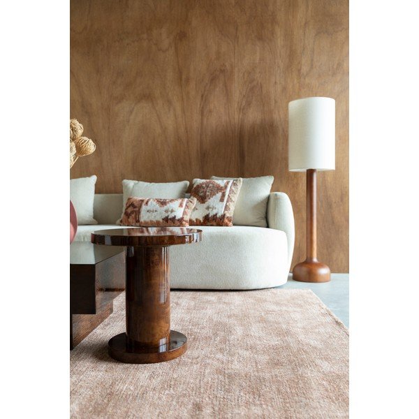 Apaļš sānu galdiņš ar riekstkoka imitāciju ø 46 cm Quinn – Dutchbone-image-3