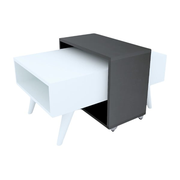 Melns/balts kafijas galdiņš 50x80 cm Bright Star – Gauge Concept