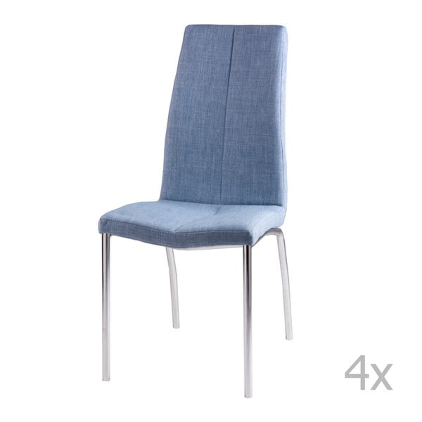 4 gaiši zilu ēdamistabas krēslu komplekts sømcasa Carla