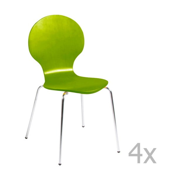 4 zaļo pusdienu krēslu komplekts Actona Marcus