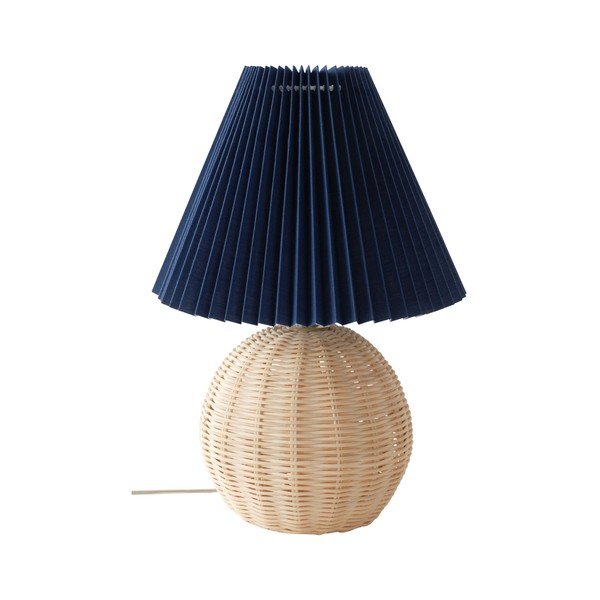 Zila/dabīga toņa rotangpalmas galda lampa (augstums 36 cm) Sisal – Jotex