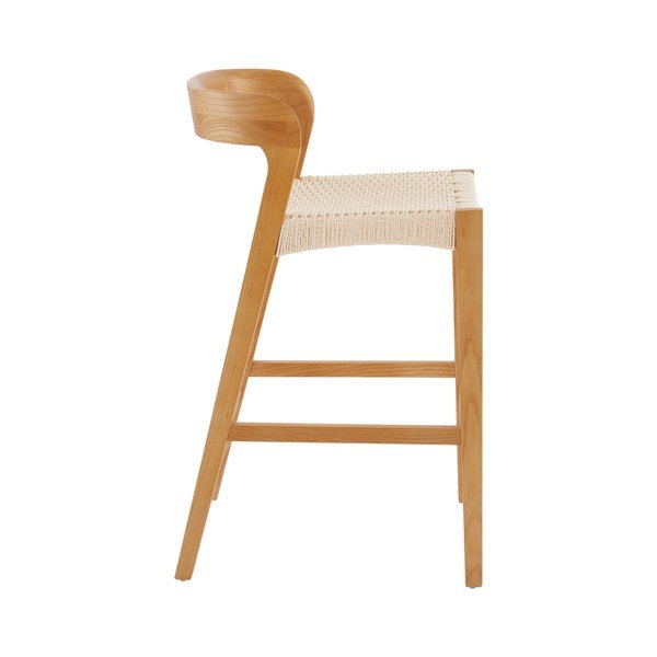 Dabīga toņa gobas masīvkoka bāra krēsls (sēdekļa augstums 65 cm) Vikdalen – Jotex-image-3