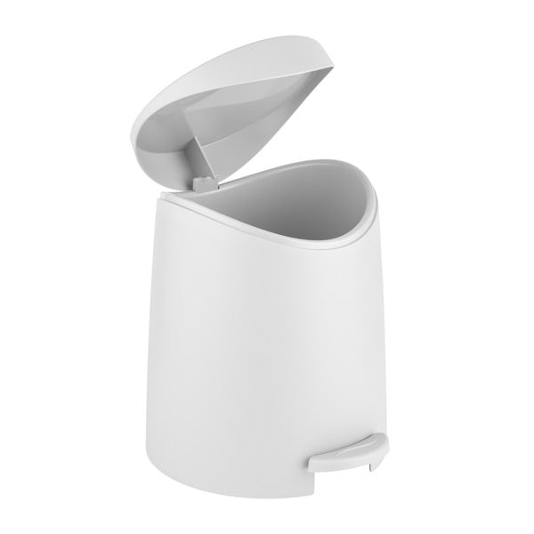 Balta plastmasas atkritumu tvertne ar pedāli 3 l Portes – Allstar-image-1