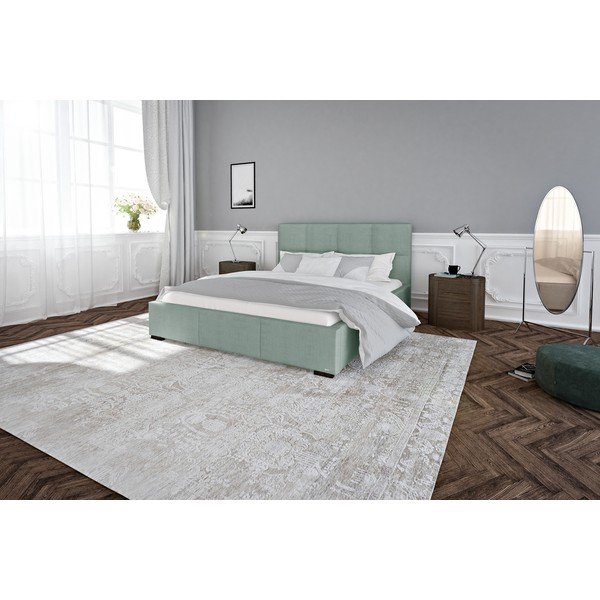 Gaiši zila divguļamā gulta ar režģi un uzglabāšanas vietu Guy Laroche Home Fascination, 180 x 200 cm-image-4