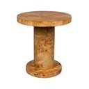 Apaļš sānu galdiņš ar riekstkoka imitāciju ø 46 cm Quinn – Dutchbone