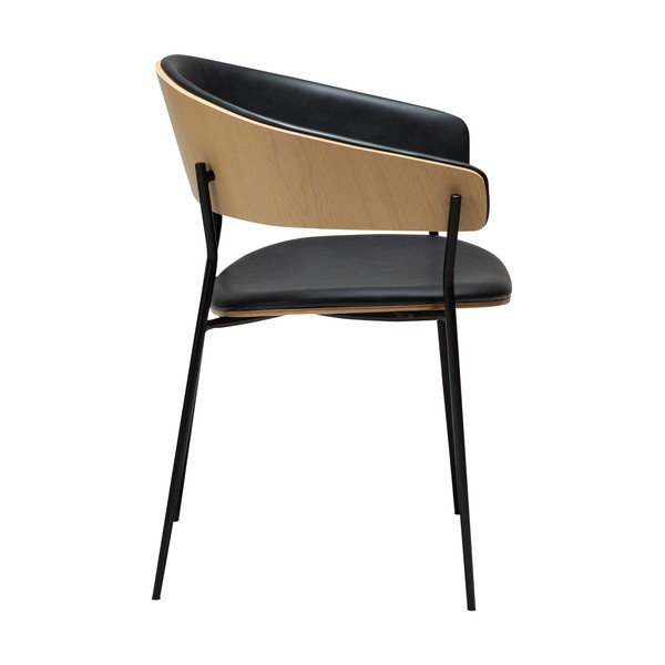 Melns pusdienu krēsls ar roku balstiem Crib – DAN-FORM Denmark-image-2